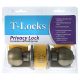 T-Lock Bed/Bath Lock A/Brass