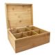 Tea Box 6 Sections Bamboo