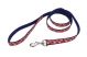 Leash Ribbon Red w/Paws 6ft