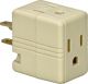 `3WAY 3PIN OUTLET IVORY