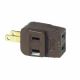 Three Outlet Cube Brown