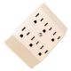 6 OUTLET ADAPTOR TAP IVORY