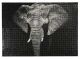 Puzzle Elephant Black/Grey 100